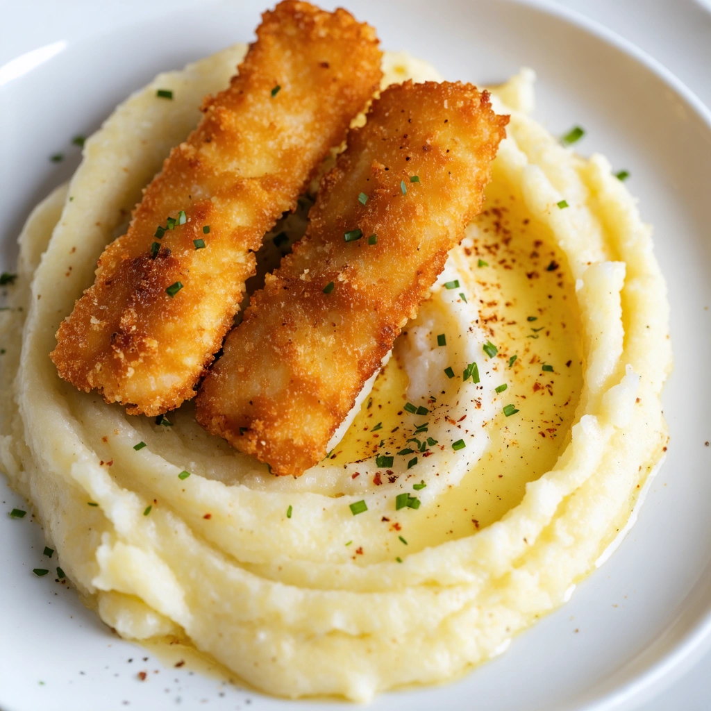 Fiskpinnar med potatismos