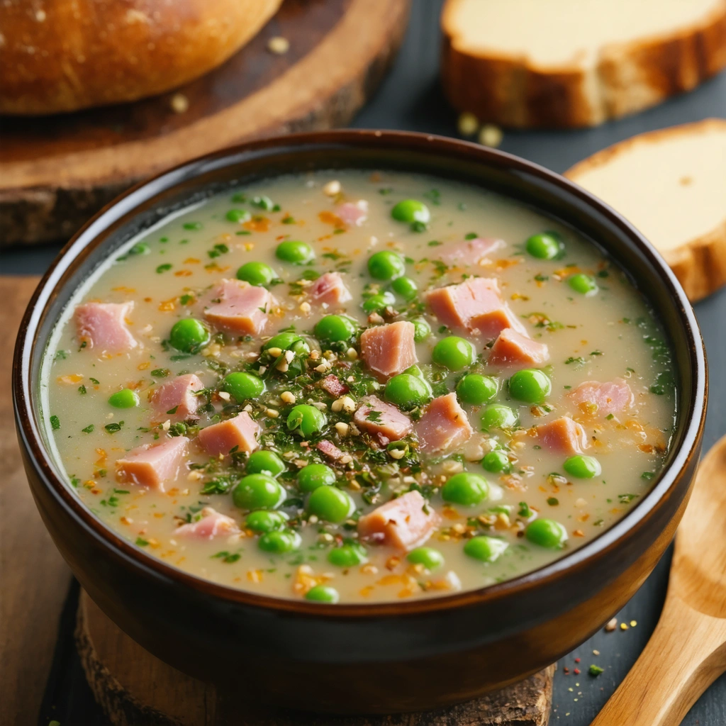 Soppa med ärtor och skinka