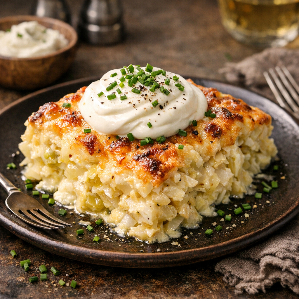 Krämig vitkålsgratäng