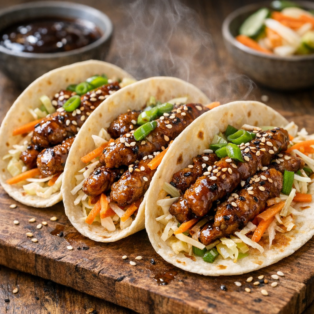 Moo shu pork tacos