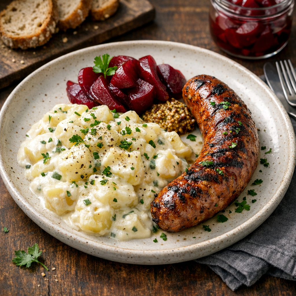 Isterband med stuvad potatis