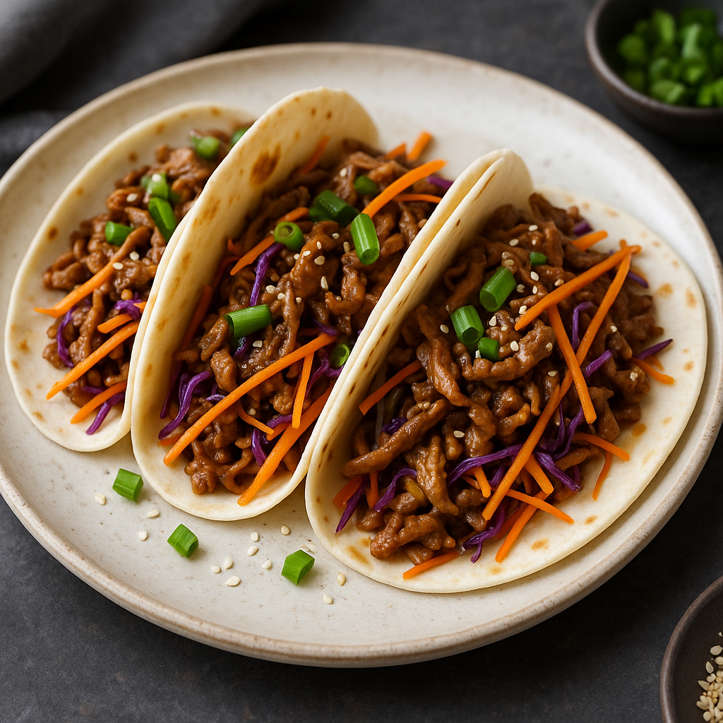Moo shu pork tacos
